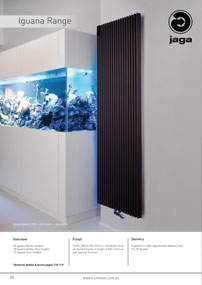 Brochure of jaga iguana range radiator panel heating offered by sunray