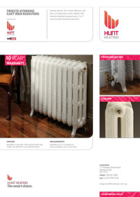 Brochure of trieste cast iron radiator panel heating offered by sunray
