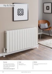 Brochure of vip and oscar radiator panel heating offered by sunray