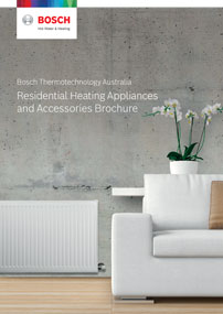 Front cover of Bosch hydronic underfloor heating brochure